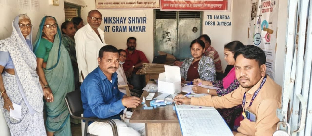 ग्राम पंचायत नायर में आईसीटीसी केंद्र खकनार अस्पताल के द्वारा शिविर, 58 लोगो की एचआईवी,सिफलिस और टीबी की जांच की